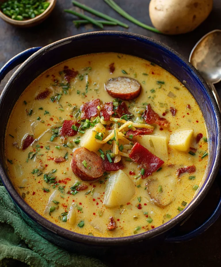 Cajun Potato Soup-Smoky-Hearty-Spicy-Flavor