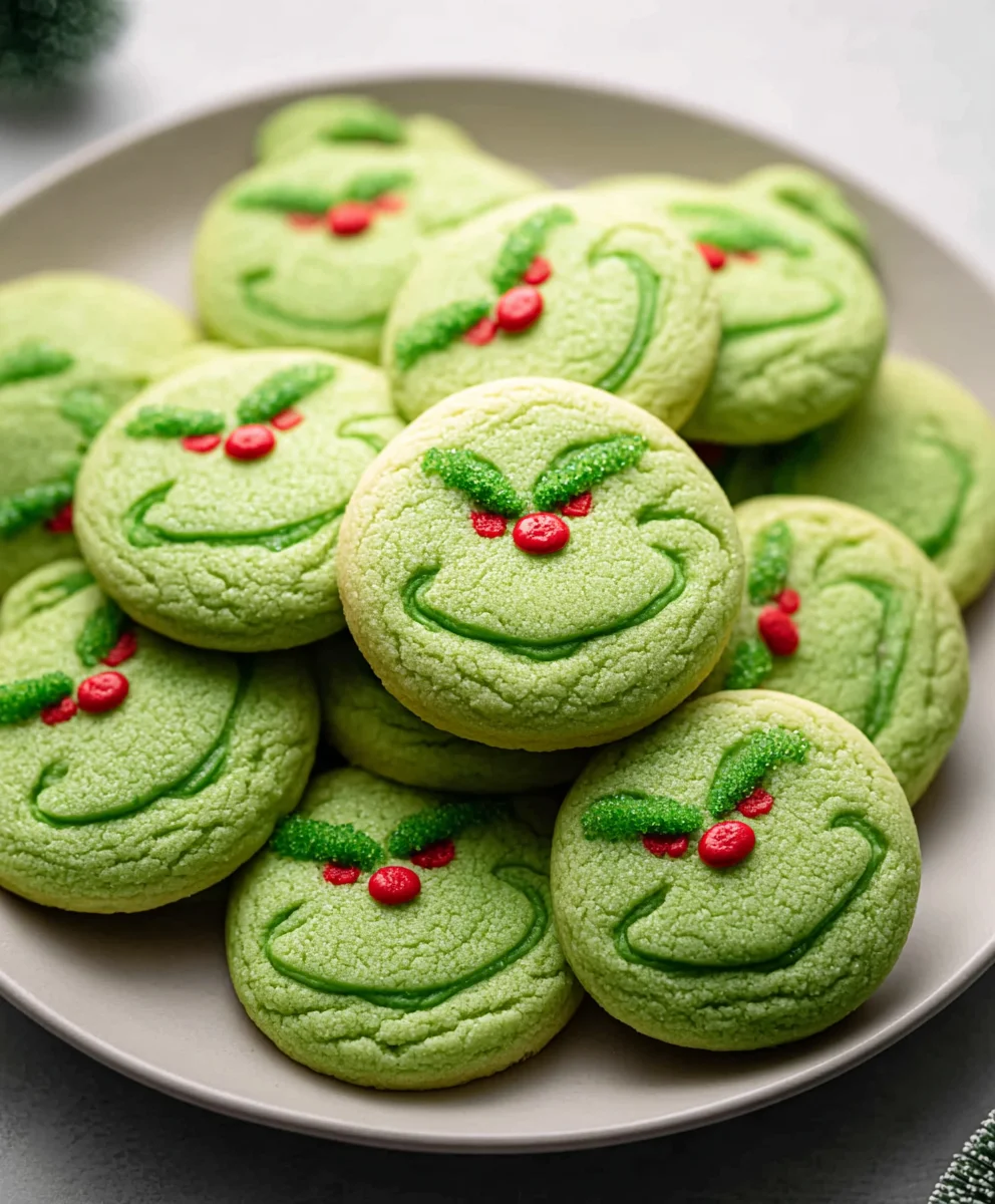 Grinch Sugar Cookies-Festive & Easy Holiday Baking