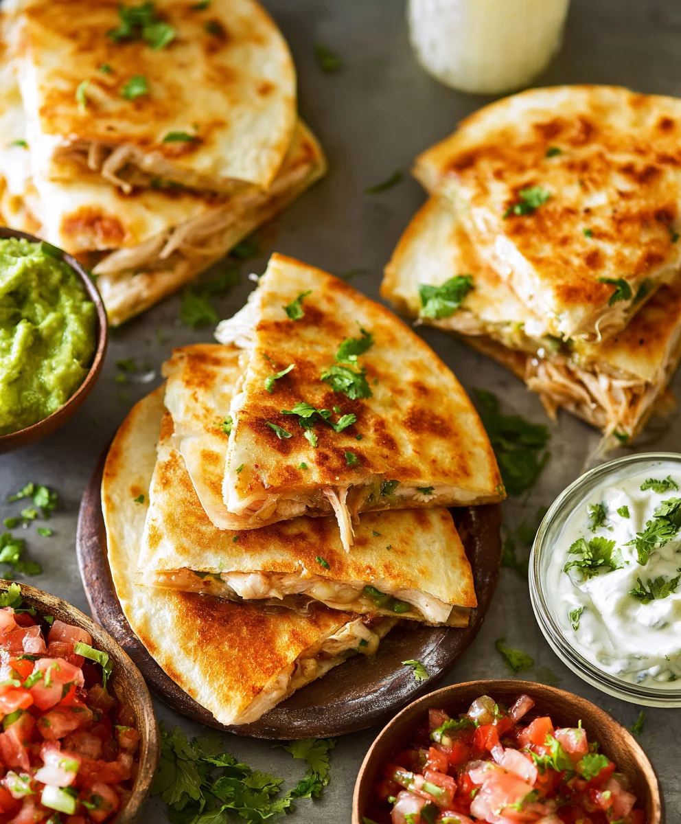 Easy Mini Chicken Quesadillas- Quick & Cheesy Bites