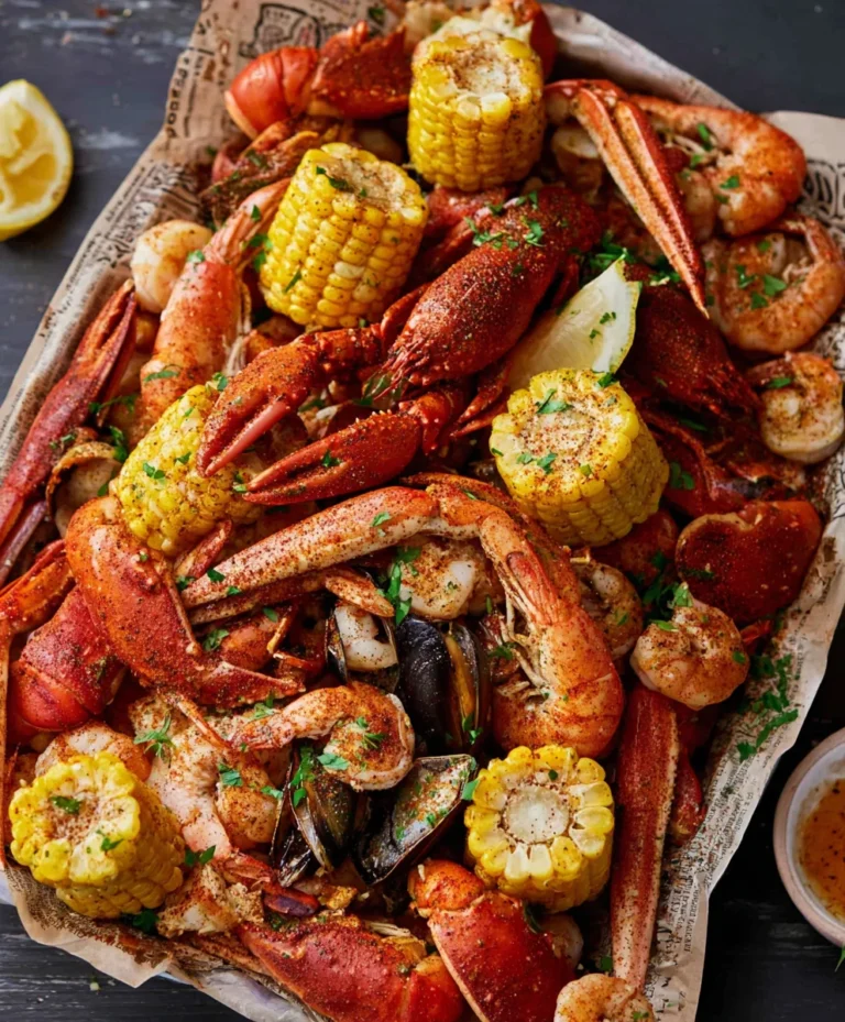 Spicy Cajun Seafood Boil-Homemade Garlic Butter Feast
