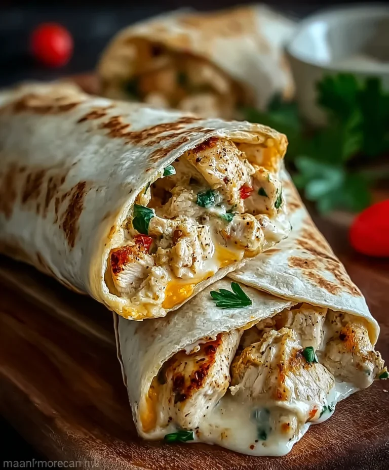 Cheesy Chicken Garlic Wraps- Easy Weeknight Meal