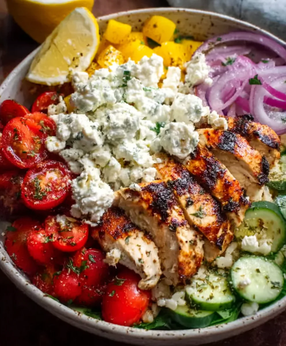 Easy Greek Chicken Bowls- Healthy & Delicious Meal