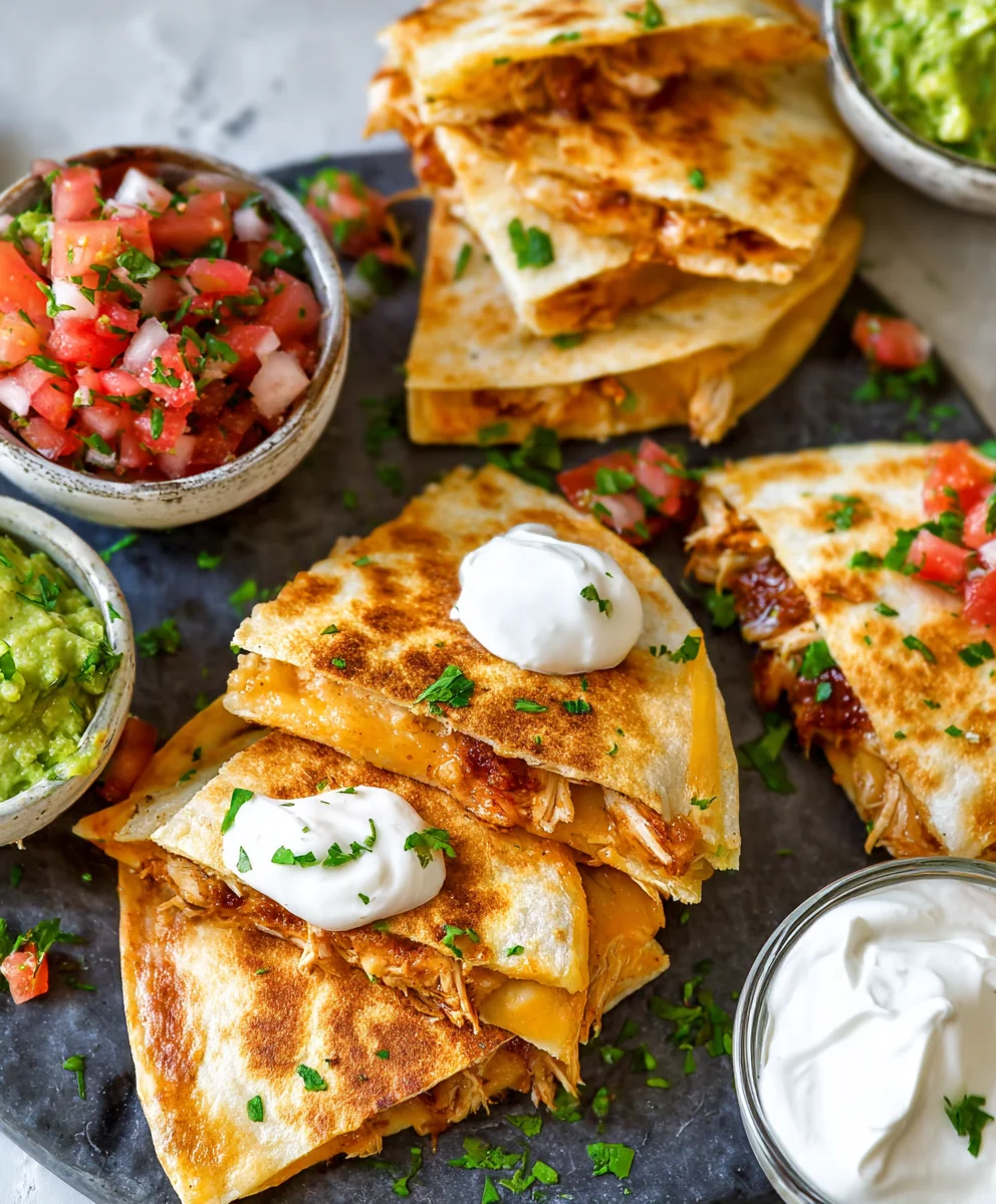 Easy Mini Chicken Quesadillas- Quick & Cheesy Bites