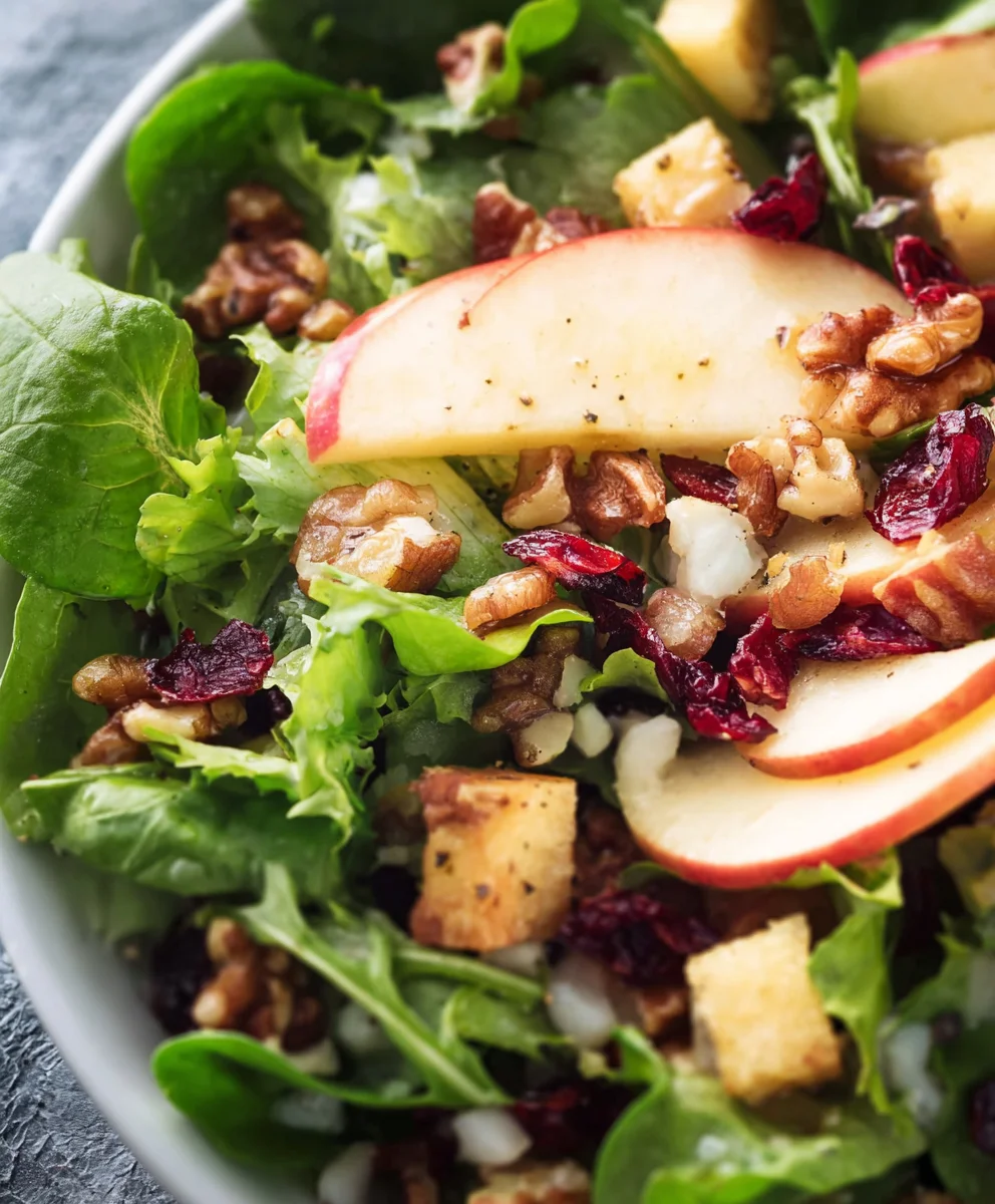 Apple Cranberry Walnut Salad - Easy & Delicious