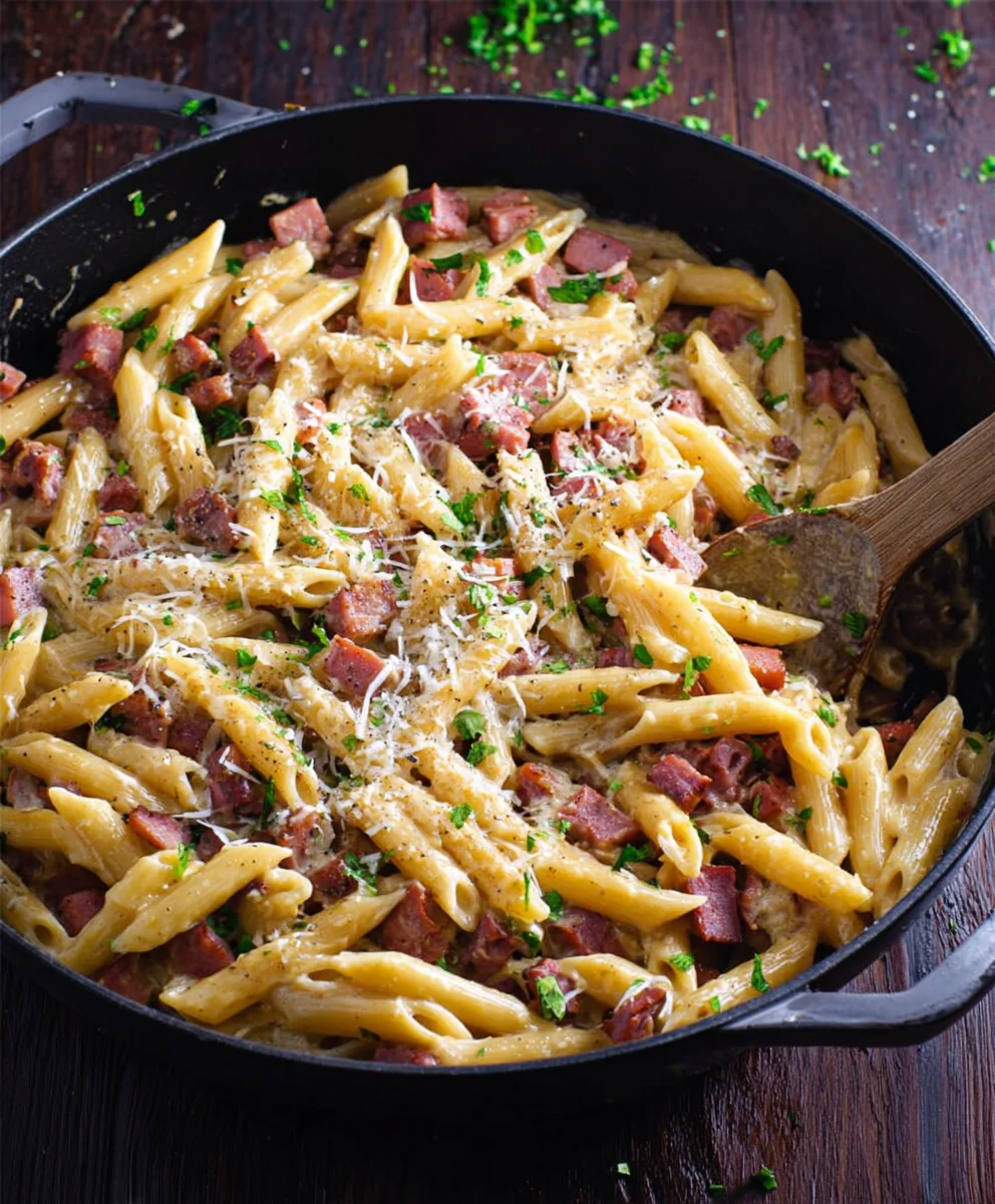Easy One Pot Beef Penne Skillet Recipe