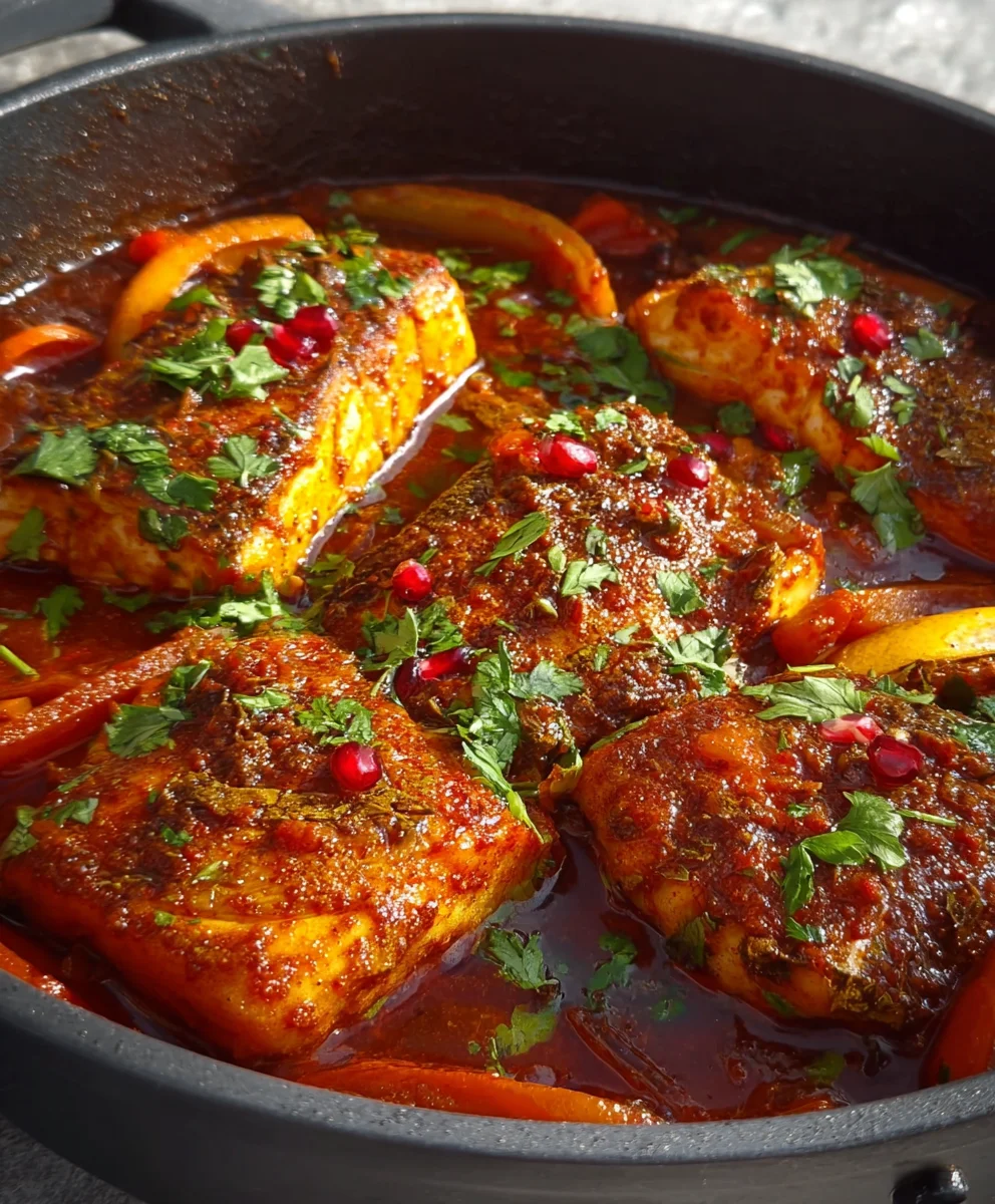 Spicy Moroccan Fish Recipe-Rich Sauce Classic Flavor