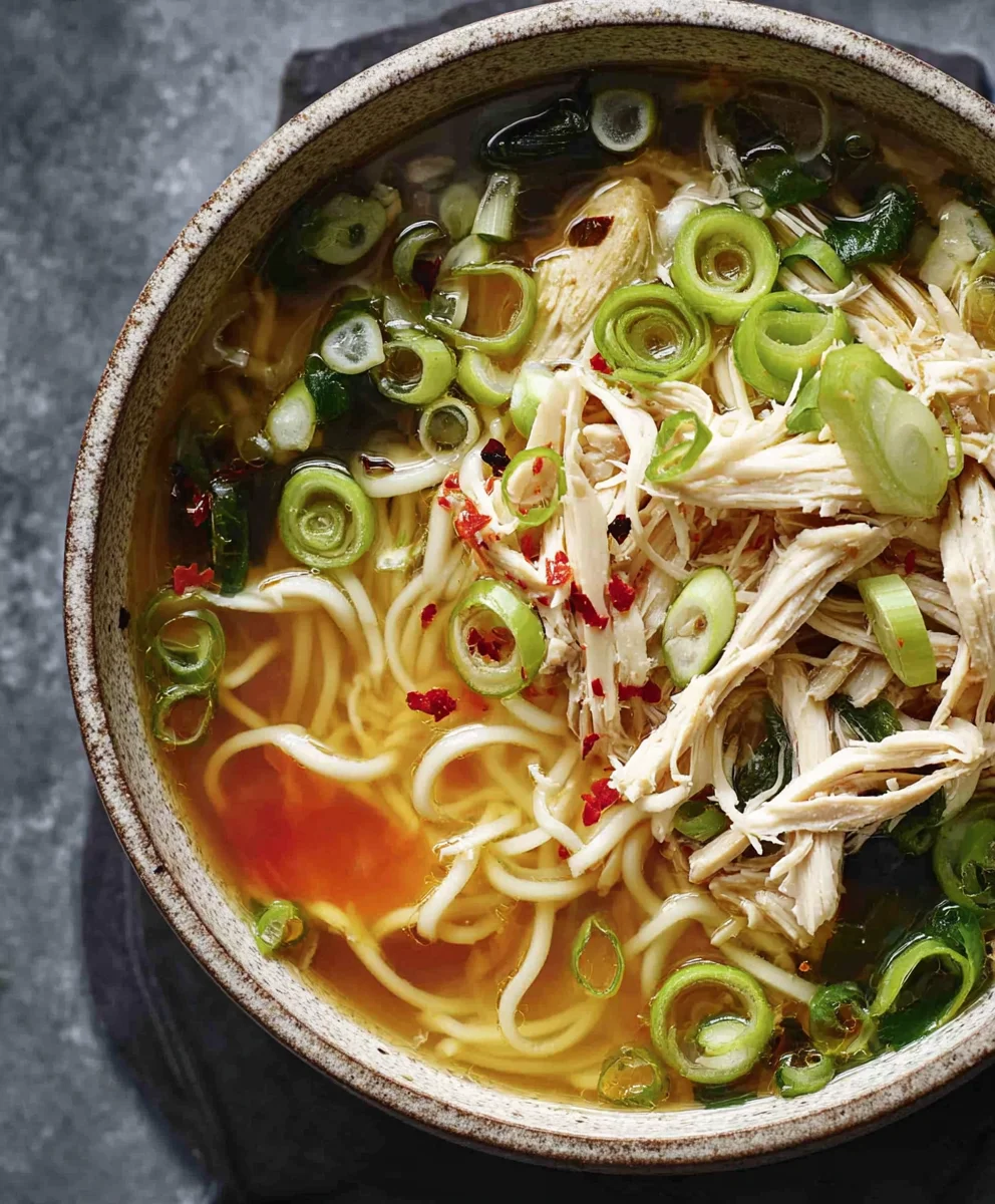 Aromatic Scallion Chicken Noodle Soup Recipe - Alrightwithme