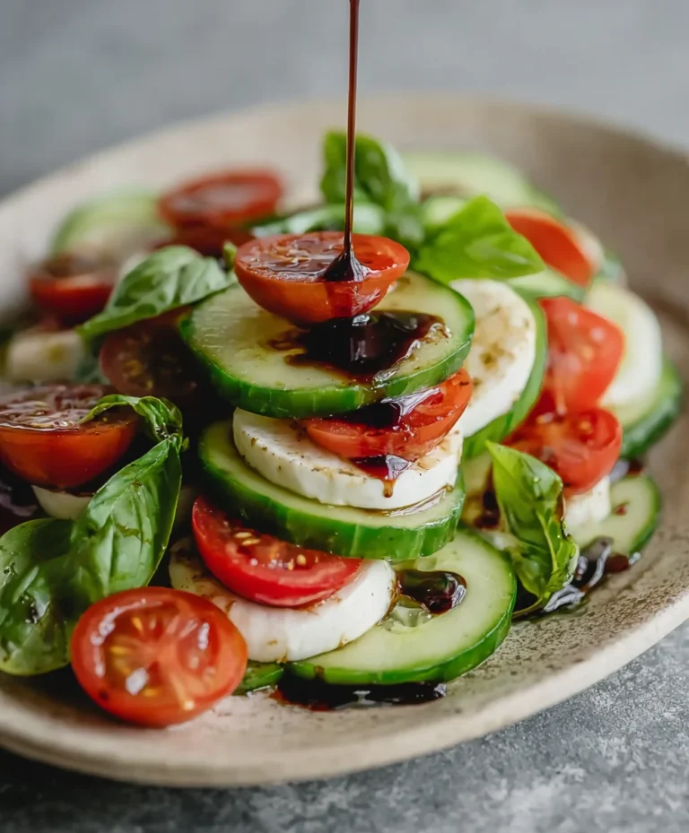 Fresh Cucumber Caprese Salad – Light Summer Meal