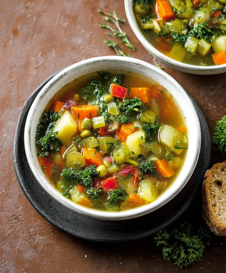 Hearty Vegetable Soup Recipe- Delicious & Easy Dinner