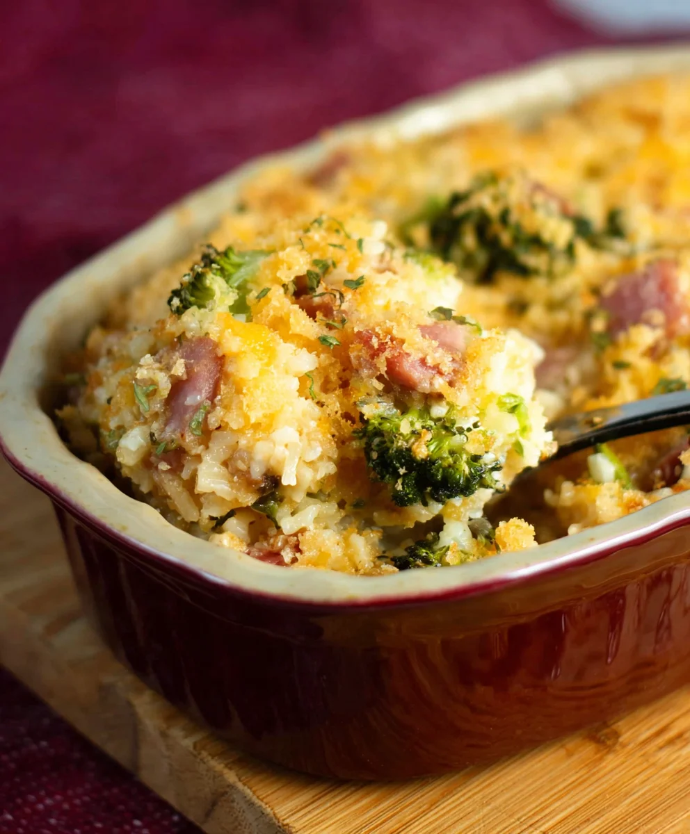 Beef Beef Ham Broccoli Rice Casserole - Easy Meal