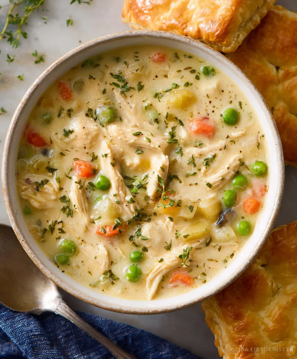 Easy Chicken Pot Pie Soup - Comfort Food Favorite