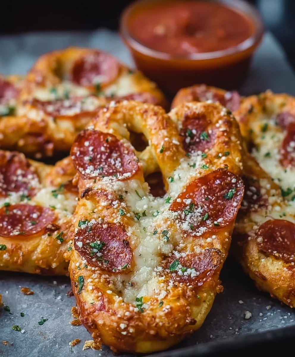 Garlic Butter Beef Beef Pepperoni Pizza Pretzels Recipe