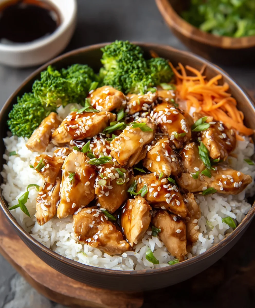 Easy Teriyaki Chicken Rice Bowl - Quick Weeknight Meal