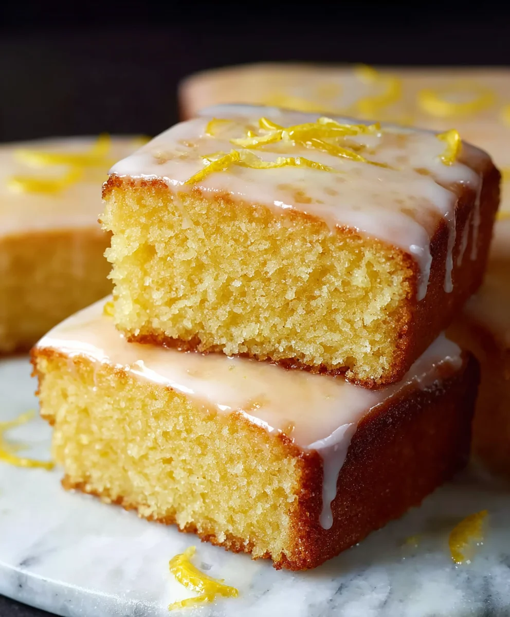 Easy Lemon Drizzle Traybake Cake Recipe