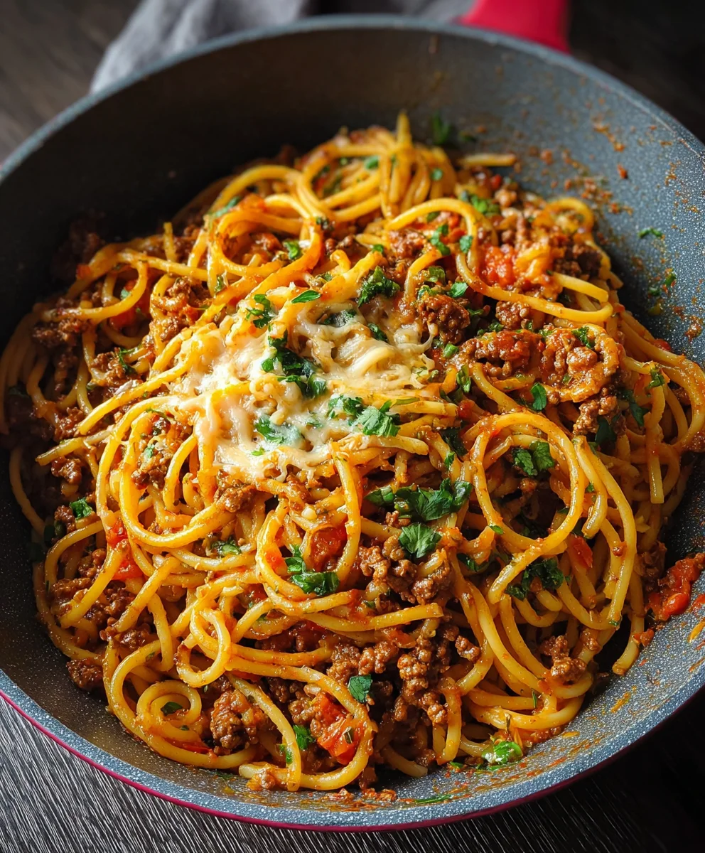Easy One Pot Taco Spaghetti Recipe-Quick Dinner Fix