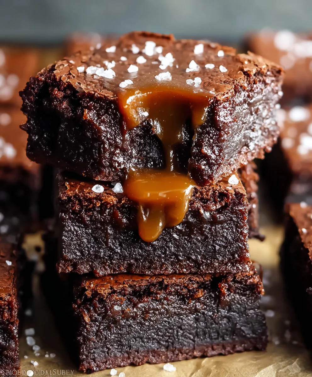 Salted Caramel Brownies-Decadent & Easy Recipe