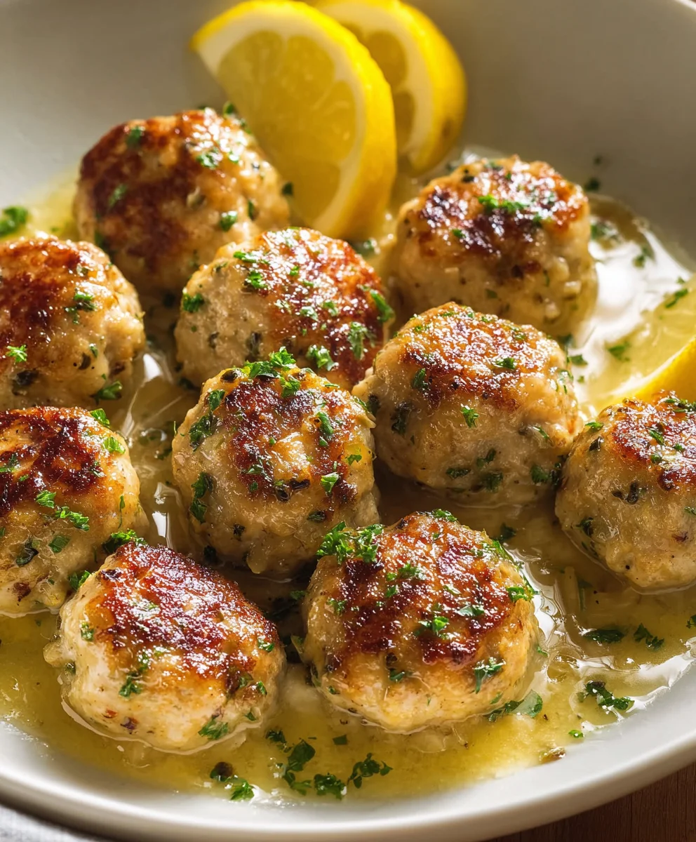 Easy Chicken Piccata Meatballs - Quick Weeknight Meal