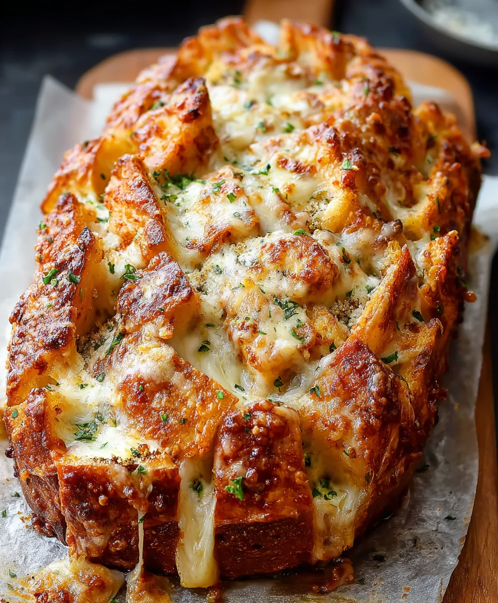 Cheesy Pull-Apart Pizza Bread-Easy & Delicious