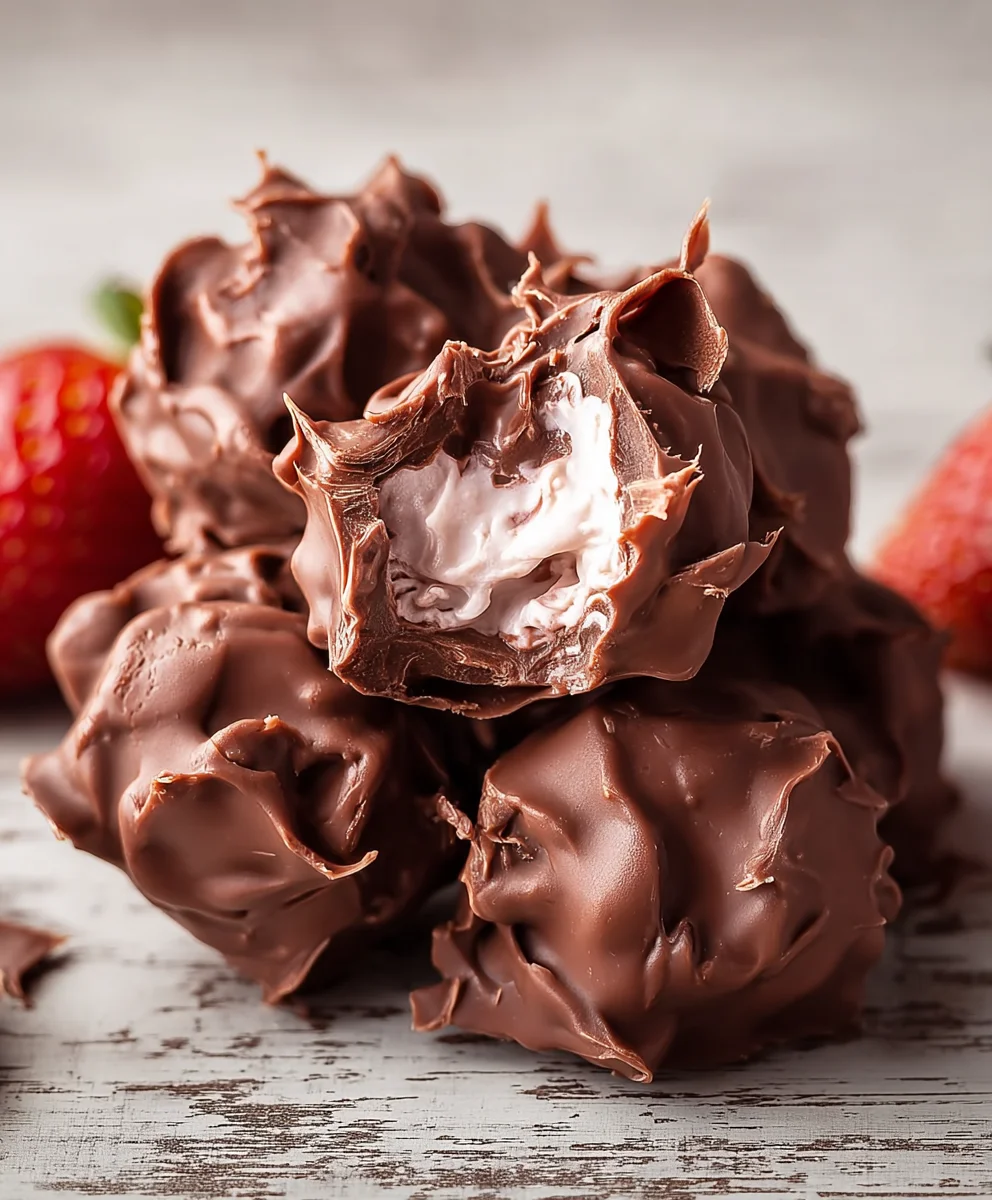 Easy Frozen Chocolate Yogurt Clusters-Quick Dessert