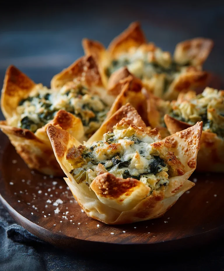 Spinach Artichoke Wonton Cups – Easy Appetizer Recipe