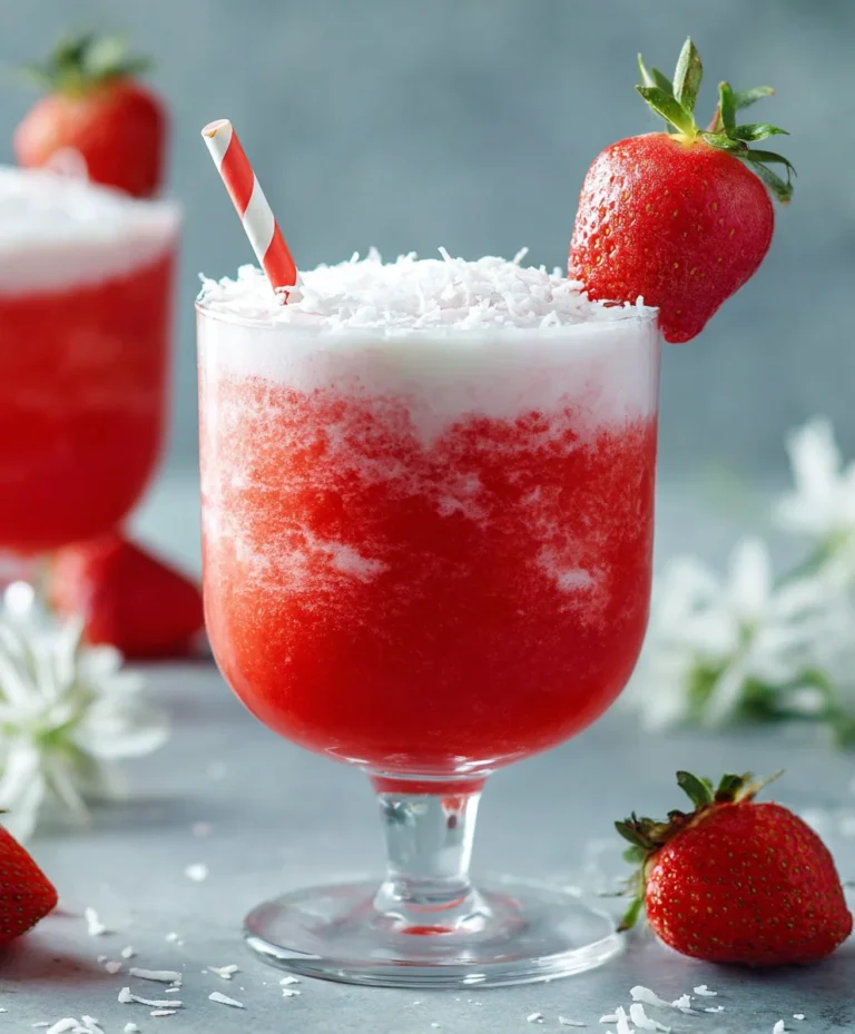 Refreshing Strawberry Coconut Daiquiri Mocktail – Easy Recipe
