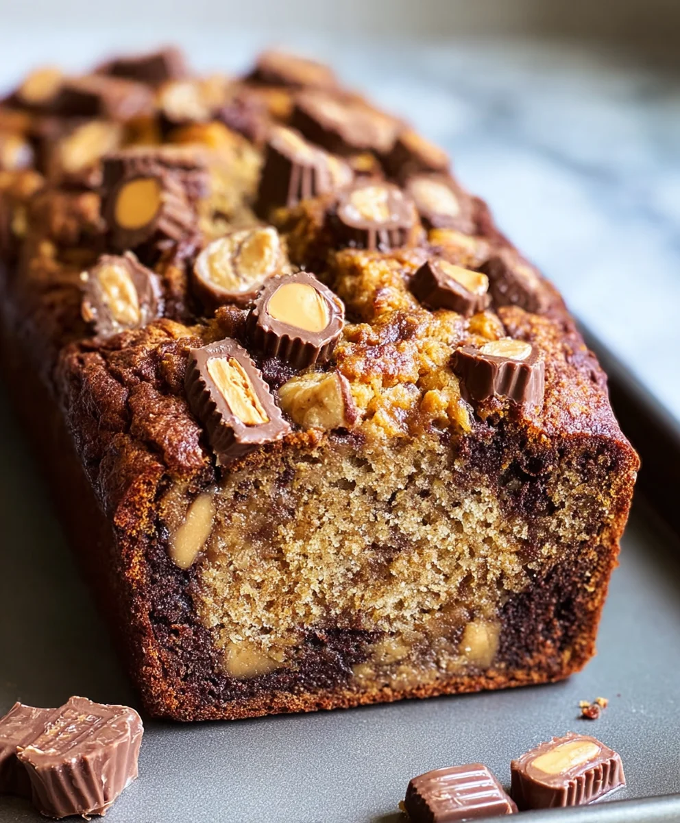 Reeses Peanut Butter Banana Bread-Best Treat Ever