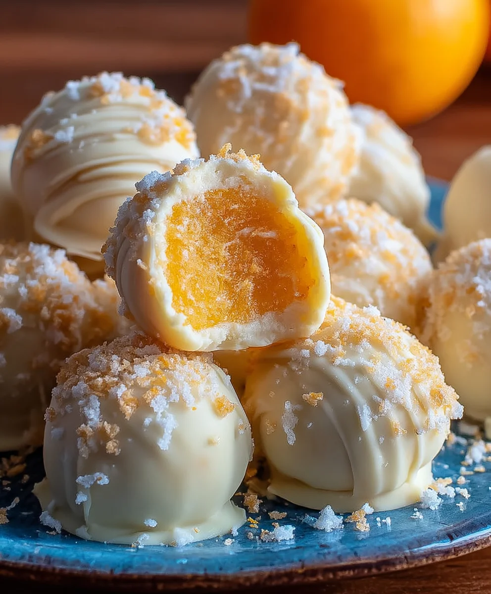 White Chocolate Orange Truffles-Creamsicle Flavor