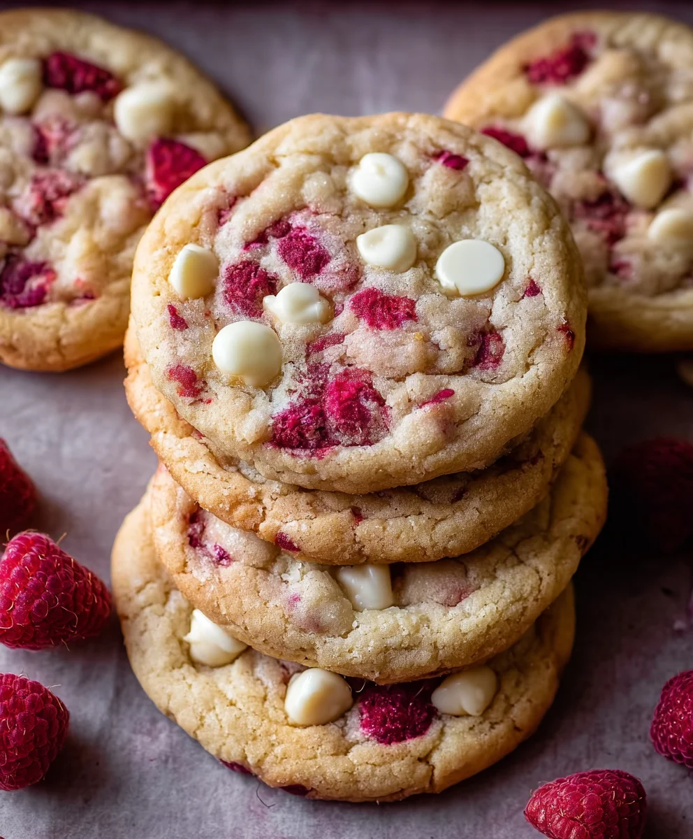 Raspberry White Chocolate Cookies- Easy & Delicious Recipe
