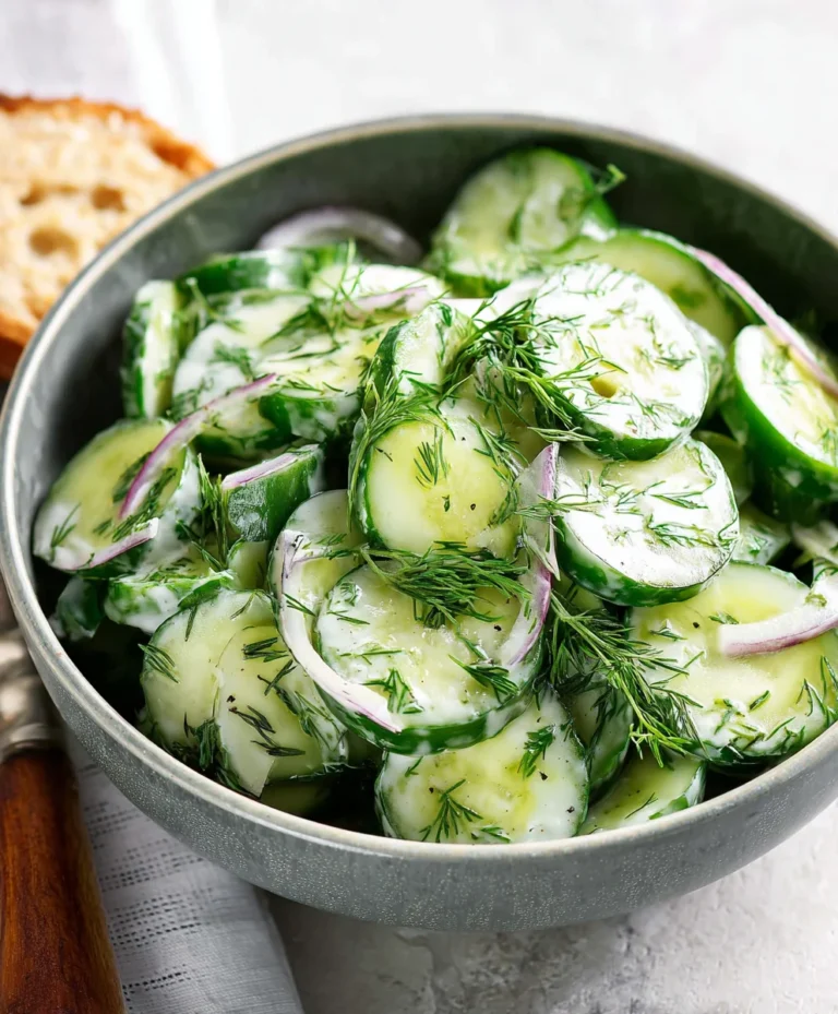 Fresh Cucumber Dill Salad – Easy & Delicious Recipe