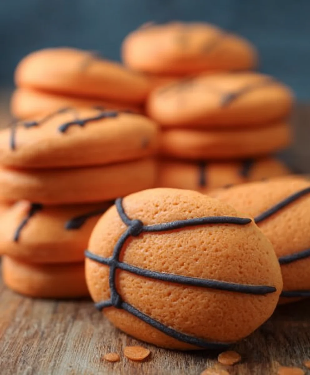 Easy Slam Dunk Basketball Cookies-March Madness Recipe