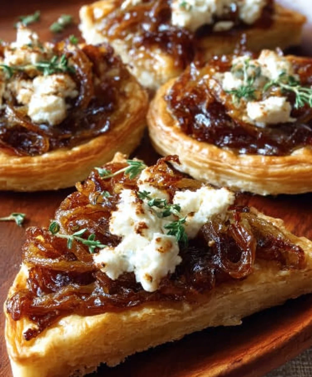 Caramelized Onion Goat Cheese Tarts Easy Recipe