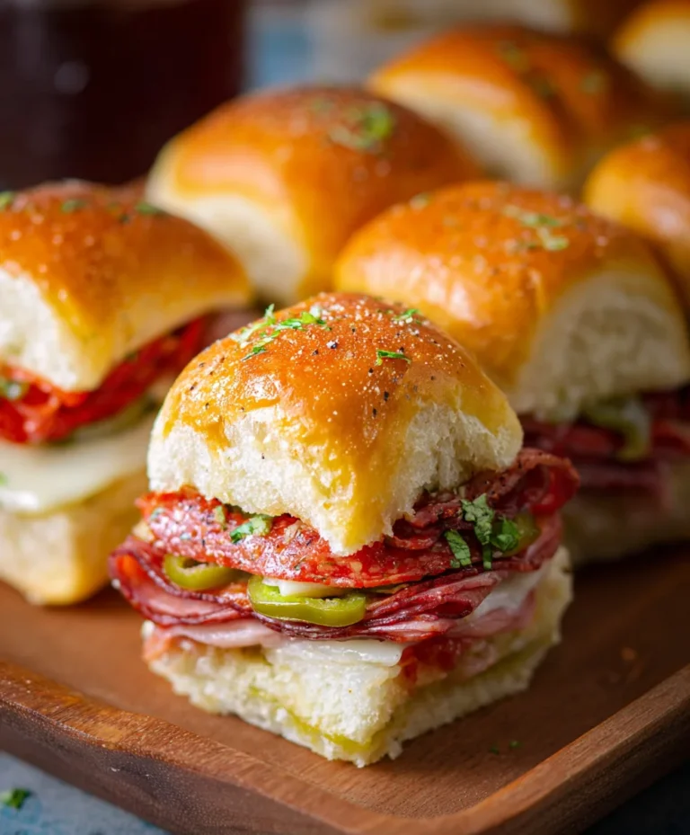 Hot Italian Beef Sub Sliders – Easy Party Appetizer