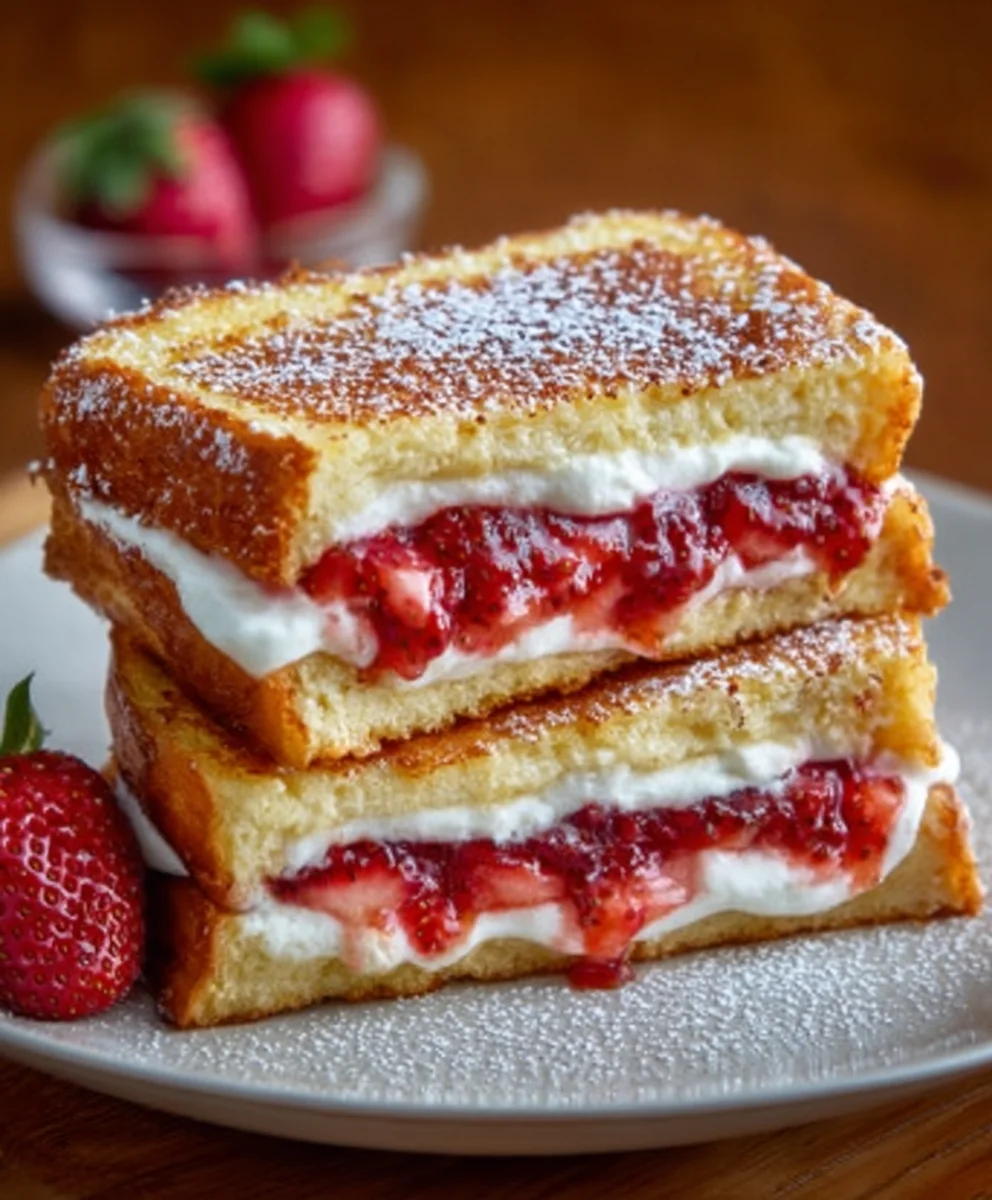 Fried Strawberry Cheesecake Sandwiches-Sweet Treat