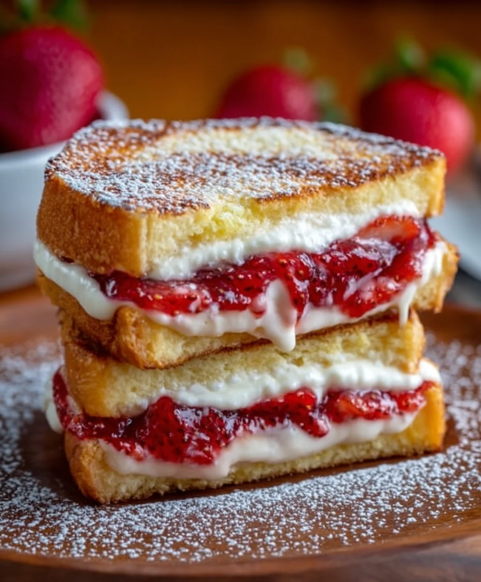 Fried Strawberry Cheesecake Sandwiches-Sweet Treat