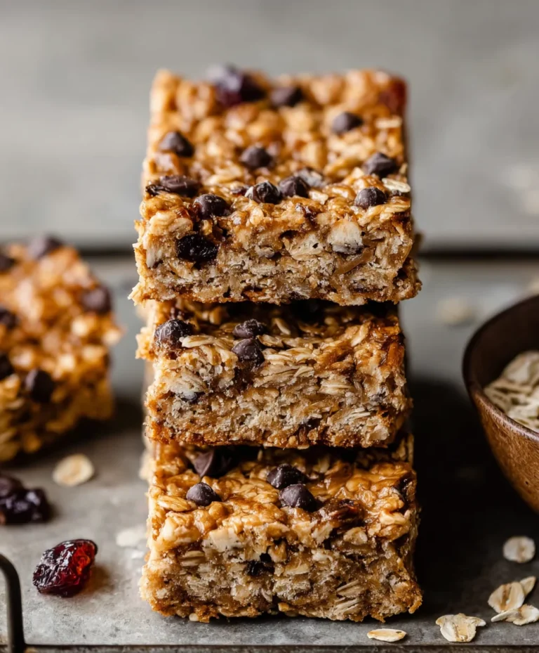 Soft-Baked Peanut Butter Granola Bars-Easy Recipe