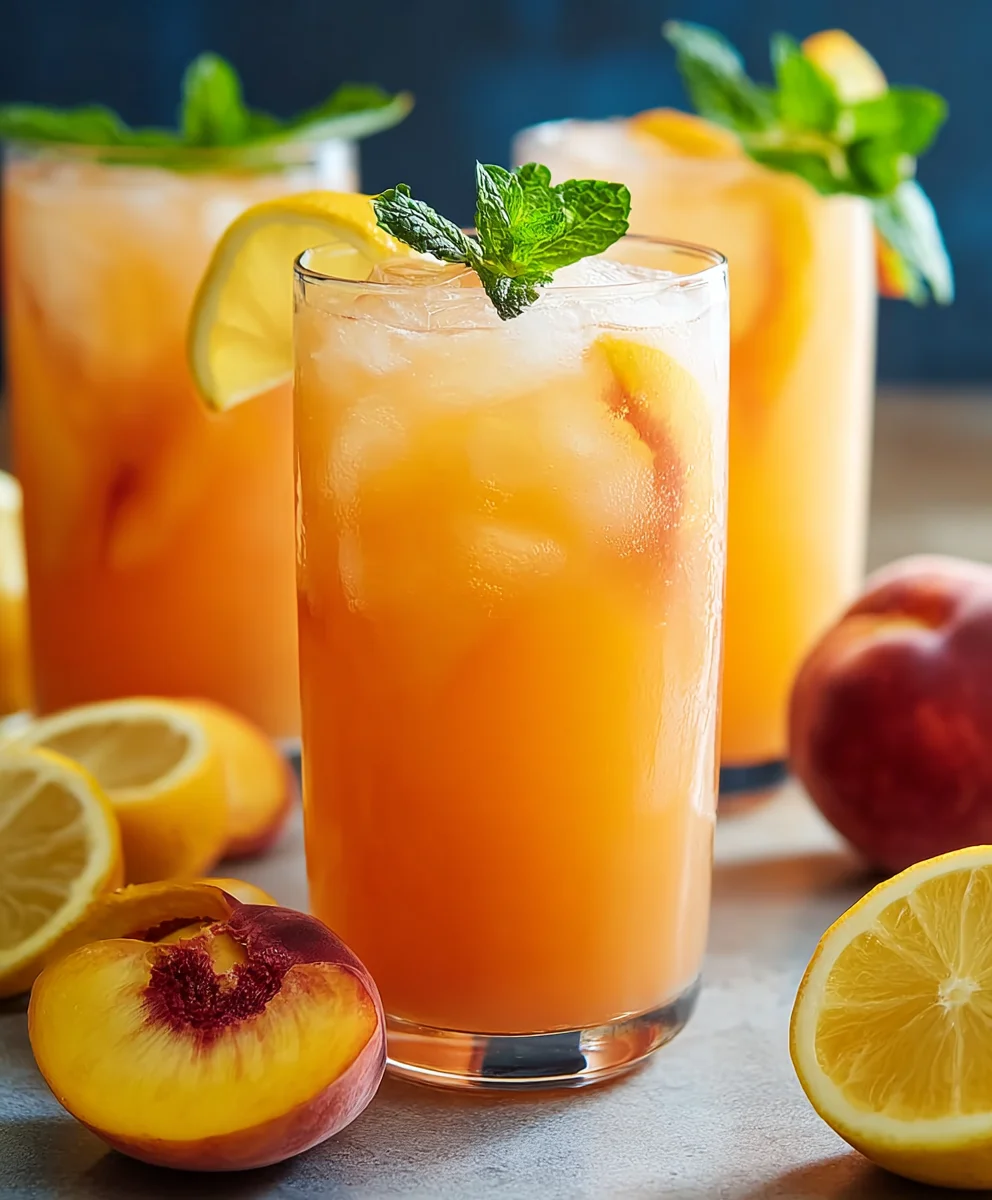 Refreshing Peach Lemonade - Easy Summer Drink