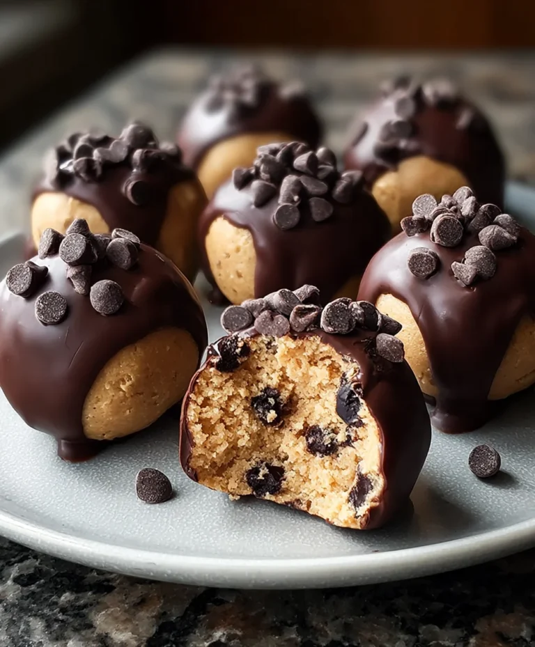 Chocolate-Dipped Cookie Dough Bites – No Bake Treat