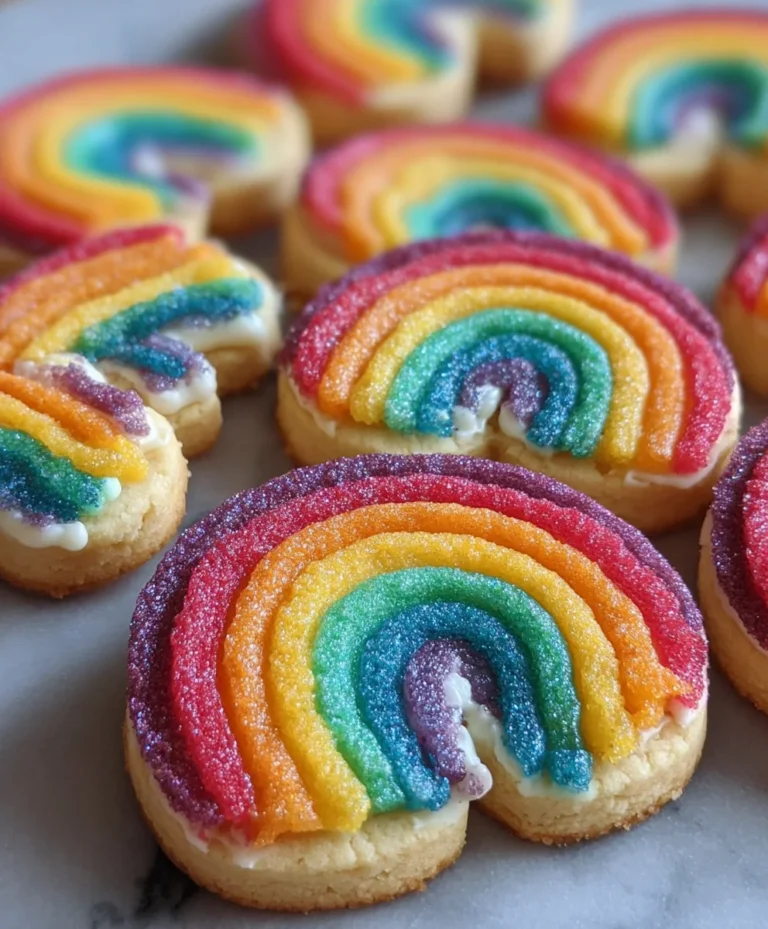 Piped Rainbow Shortbread Cookies- Easy & Fun Bake