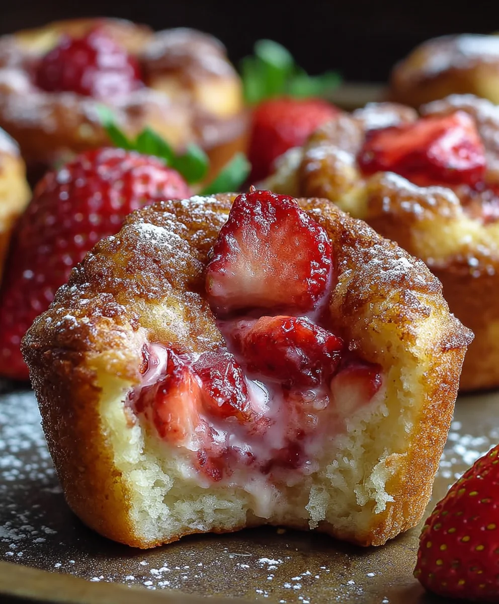 Strawberry French Toast Muffins-Easy Breakfast Recipe