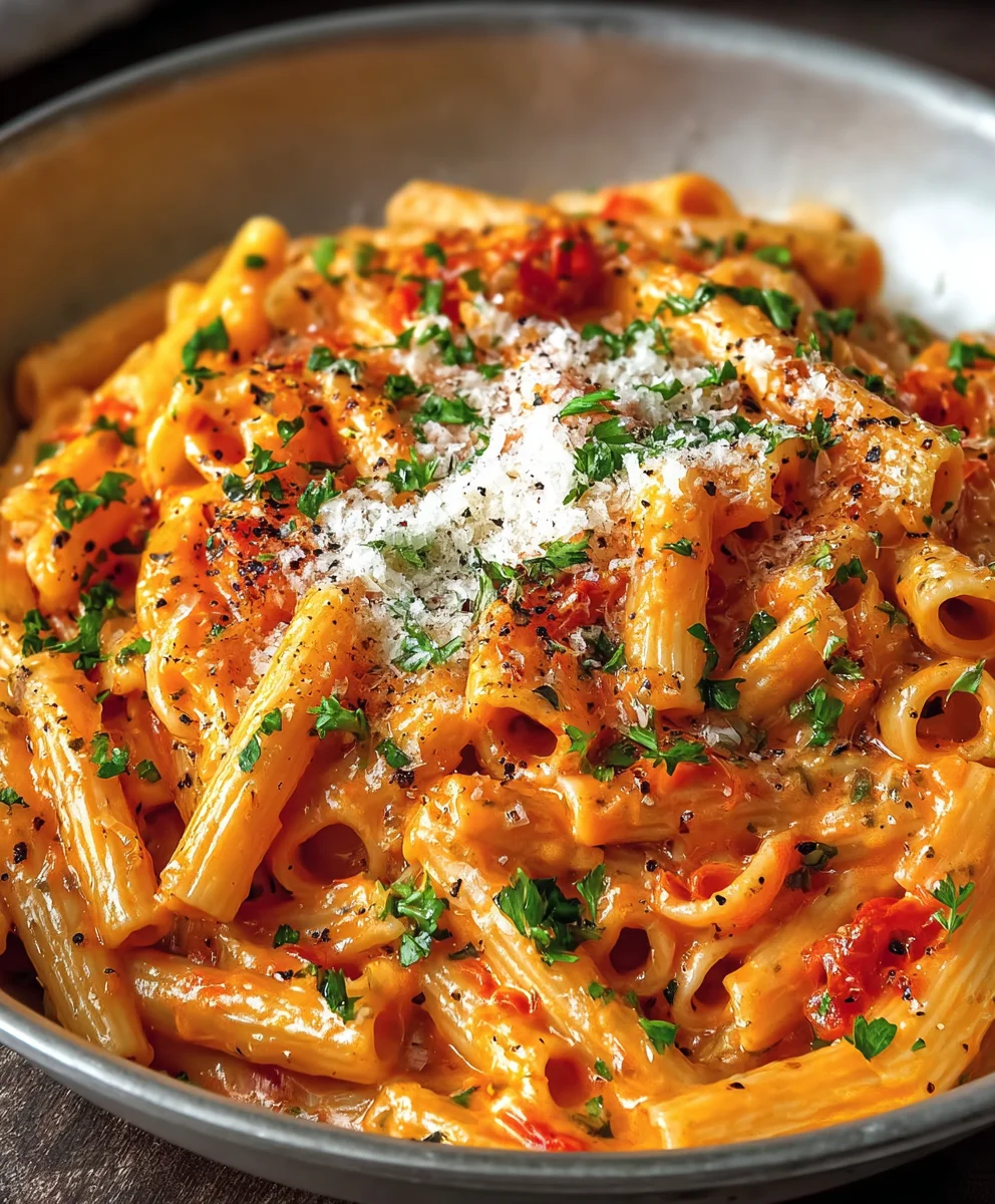 Creamy Tomato Garlic Pasta-Quick & Easy Recipe