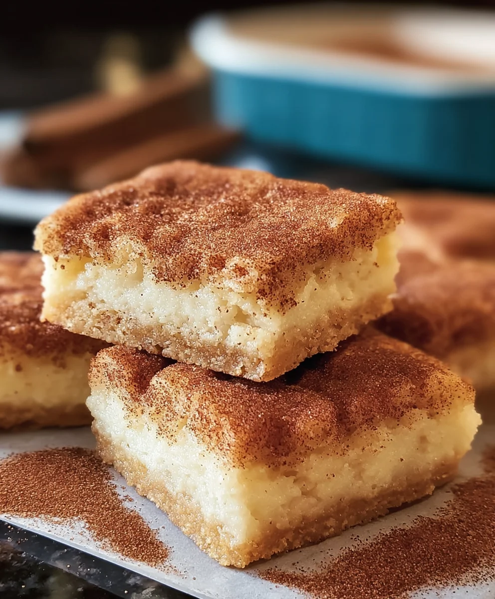 Easy Snickerdoodle Cookie Bars - Chewy & Delicious