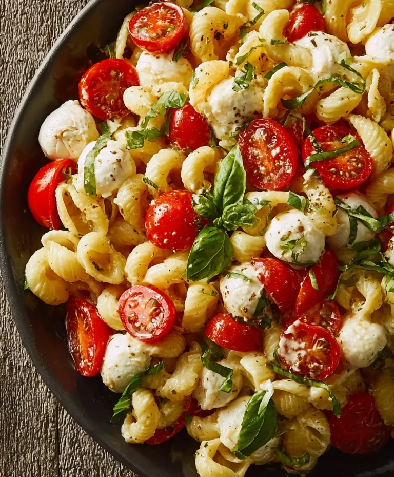 Creamy Caprese Pasta Salad- Easy & Delicious Recipe