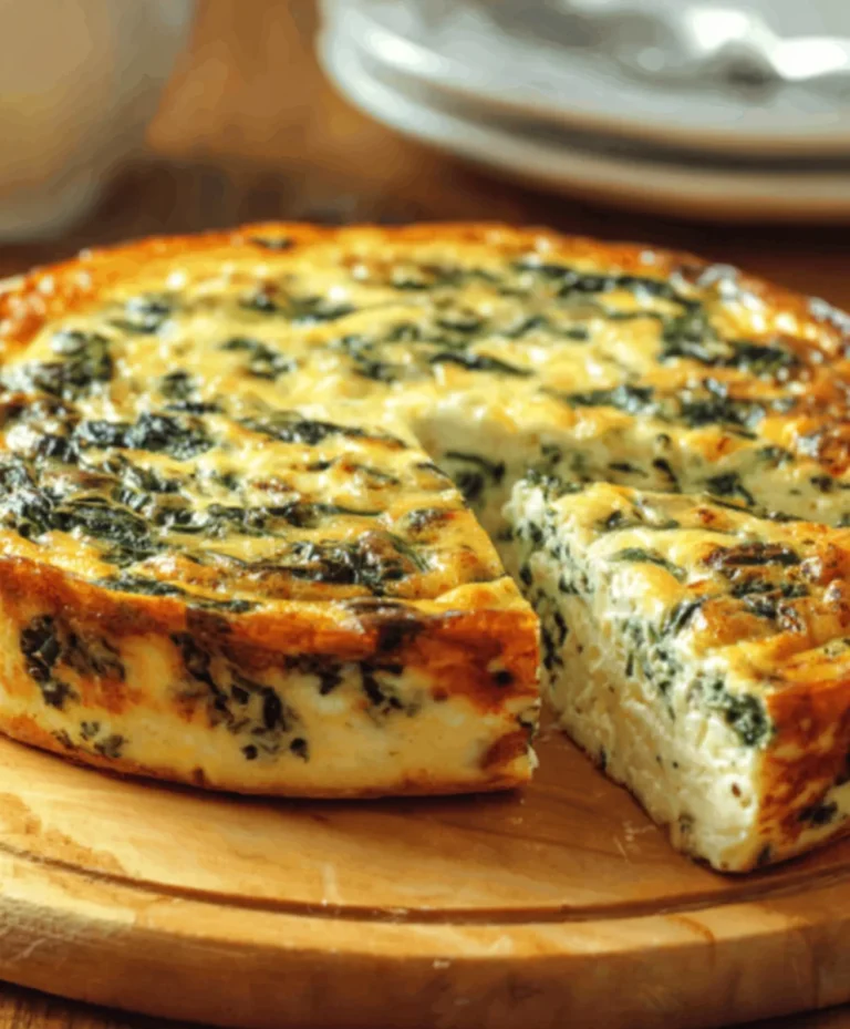 Spinach Cottage Cheese Crustless Quiche – Easy Recipe