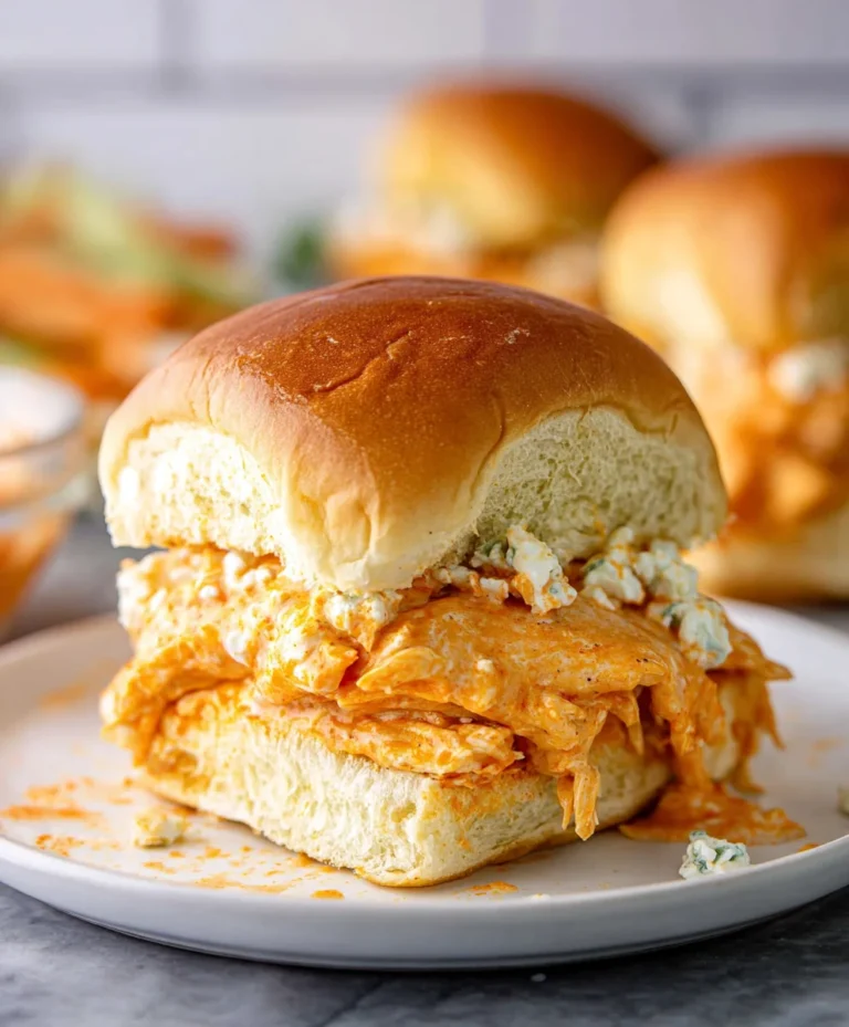 Spicy Buffalo Chicken Sliders-Easy Appetizer