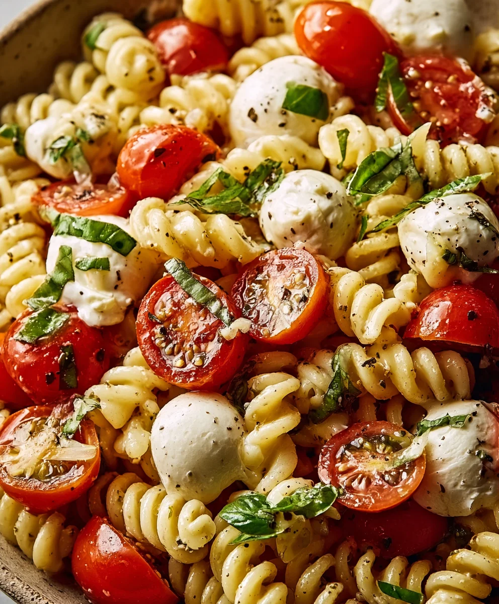 Creamy Caprese Pasta Salad- Easy & Delicious Recipe