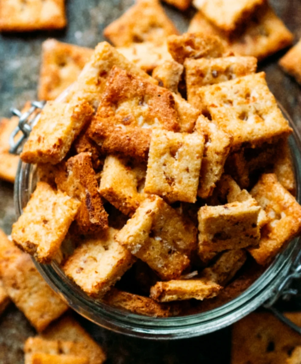 Sourdough Cheese Crackers-Savory Homemade Delight
