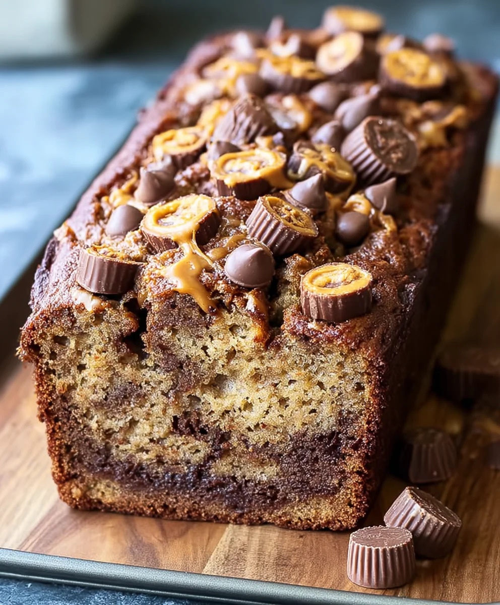 Reeses Peanut Butter Banana Bread-Best Treat Ever