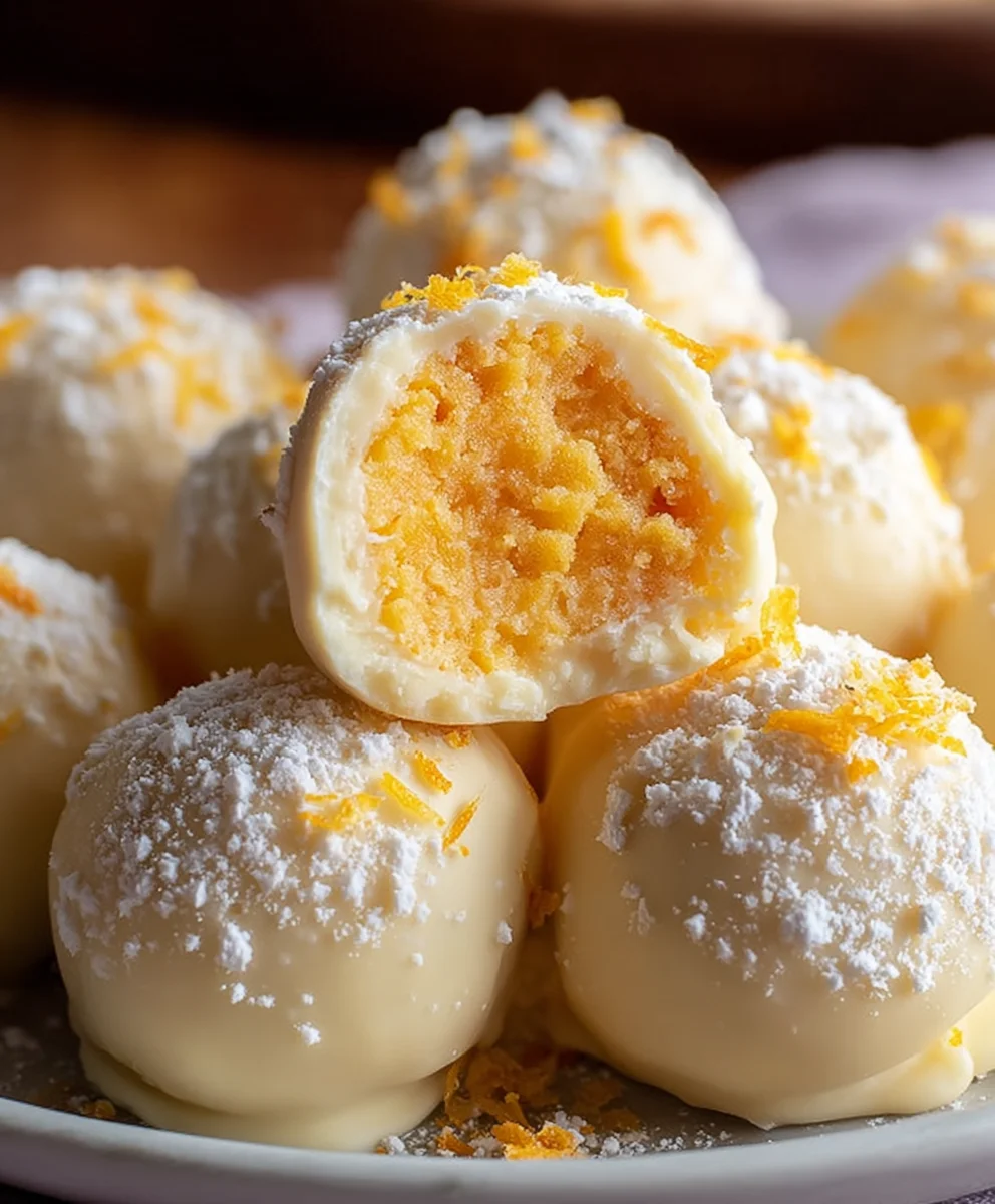 White Chocolate Orange Truffles-Creamsicle Flavor