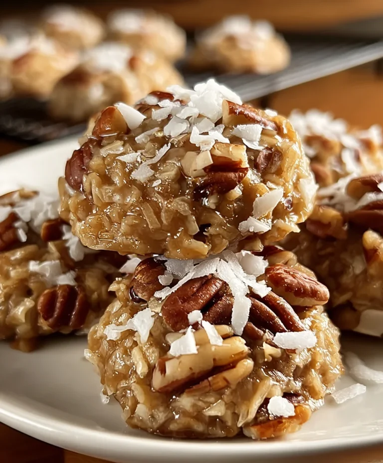 No Bake Pecan Coconut Praline Cookies-Easy Recipe