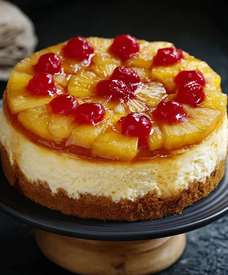 Pineapple Upside-Down Cheesecake-Decadent Dessert